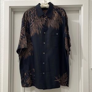 Tori Richard Black and Brown Casual Button Down Shirt